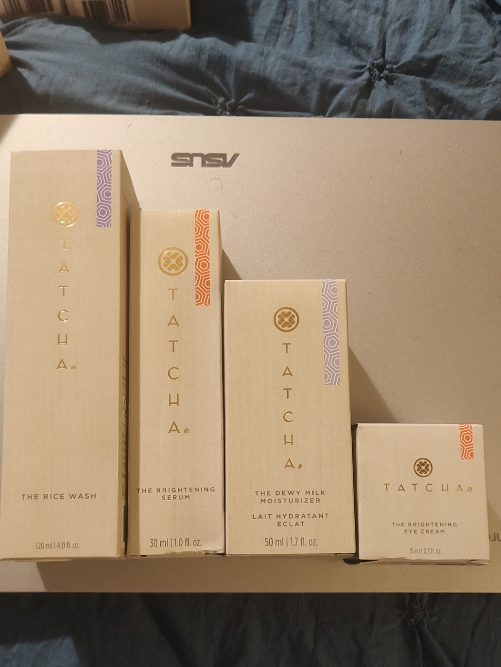 Tatcha Rice Wash Eye Cream Milk Moisturizer & Brightening Serum 280
